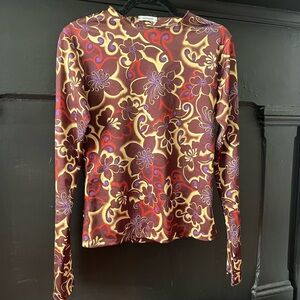 Gimaguas Floral Print Long Sleeve Top